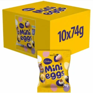 Cadbury Mini Eggs Chocolate Full Box 10 x 74g Bags
