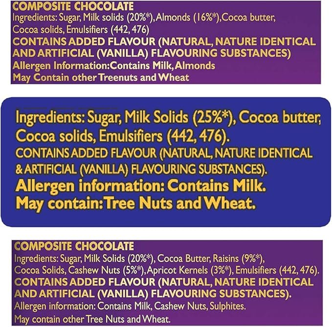Cadbury Dairy Milk Silk Small Chocolates Combo (This combo contains 2 packs of cadbury dairy milk silk 60g, 2 packs of cadbury dairy milk silk Oreo 60g, 2 packs of cadbury dairy milk Roasted Almond 55 and 2 packs of cadbury dairy milk Fruit & Nut 55g.) - Image 4
