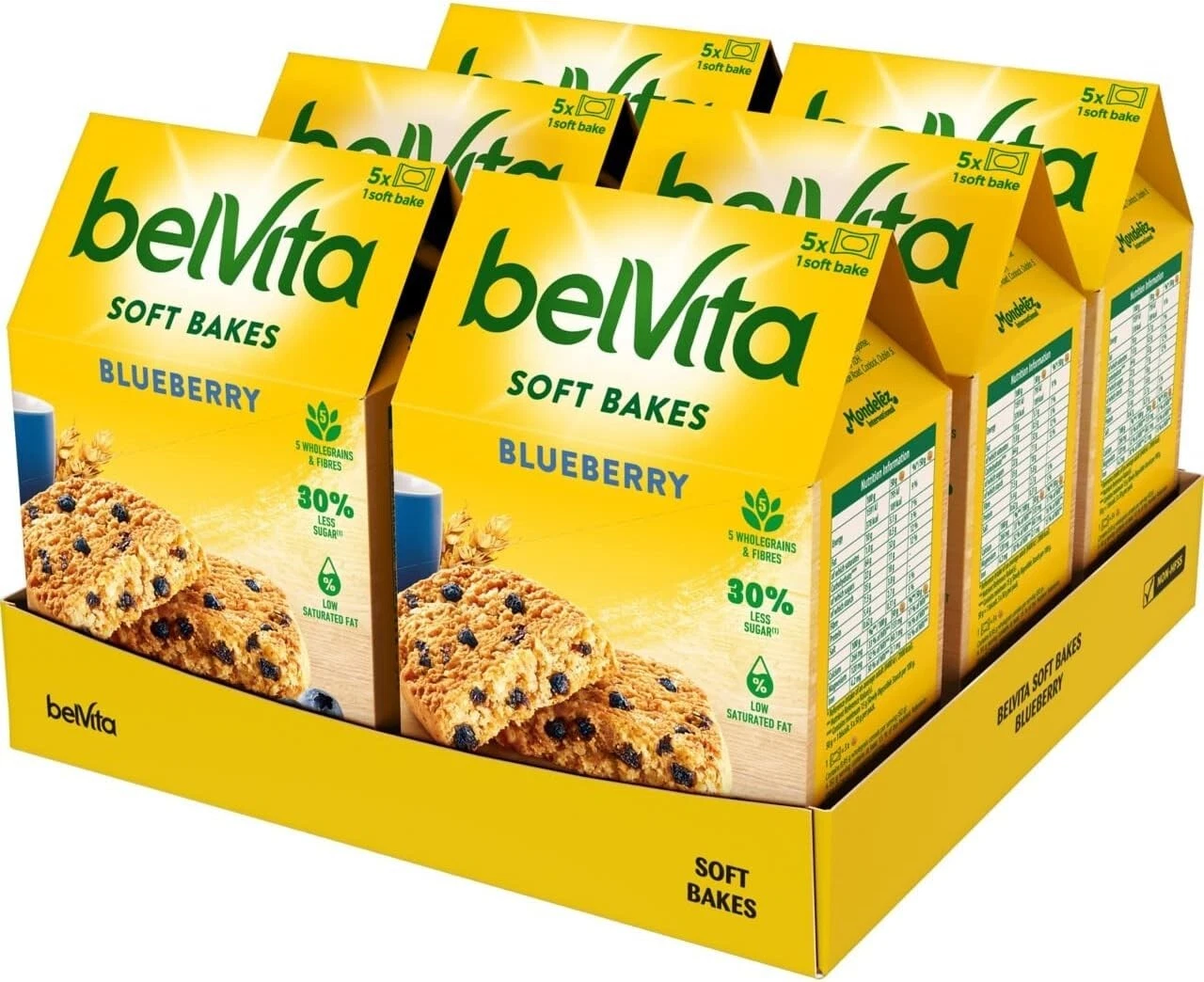 Belvita Breakfast Biscuits Soft Bakes Filled Blueberry 250g (Bulk Box of 6) OFFICIAL - Image 4
