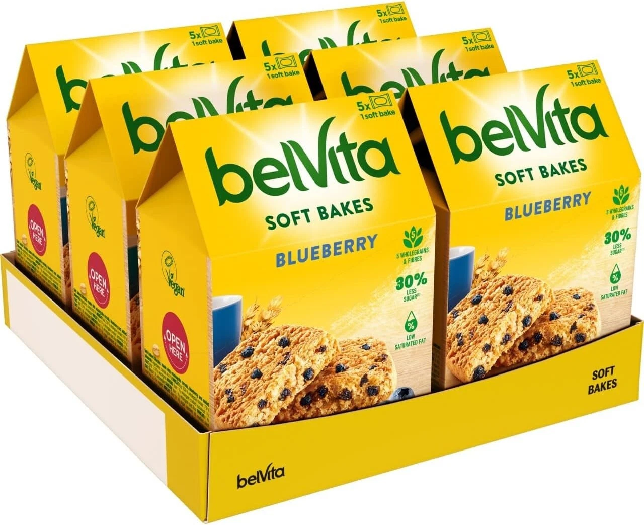Belvita Breakfast Biscuits Soft Bakes Filled Blueberry 250g (Bulk Box of 6) OFFICIAL - Image 5