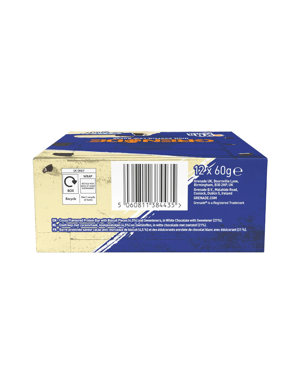 Grenade OREO White High Protein, Low Sugar Bars, 12 x 60 g – 21 g Protein per Snack Bar with Crunchy OREO Pieces & White Chocolate Coating - Image 2